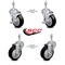 Service Caster 4 Inch Blue Polyurethane Wheel Swivel 10mm Threaded Stem Caster Brake, 2PK SCC-TS20S414-PPUB-BLUE-TLB-M1015-2S2 - alternate 3
